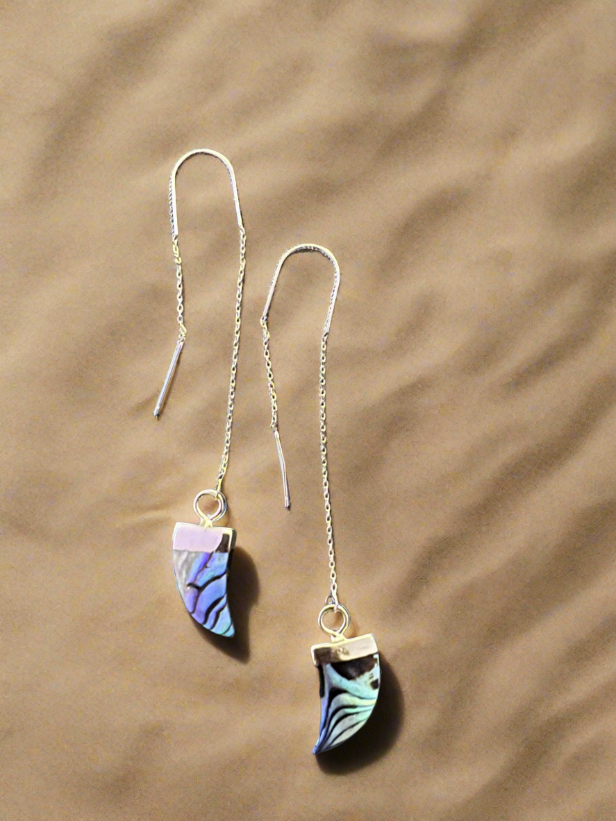 24k gold plated paua earring