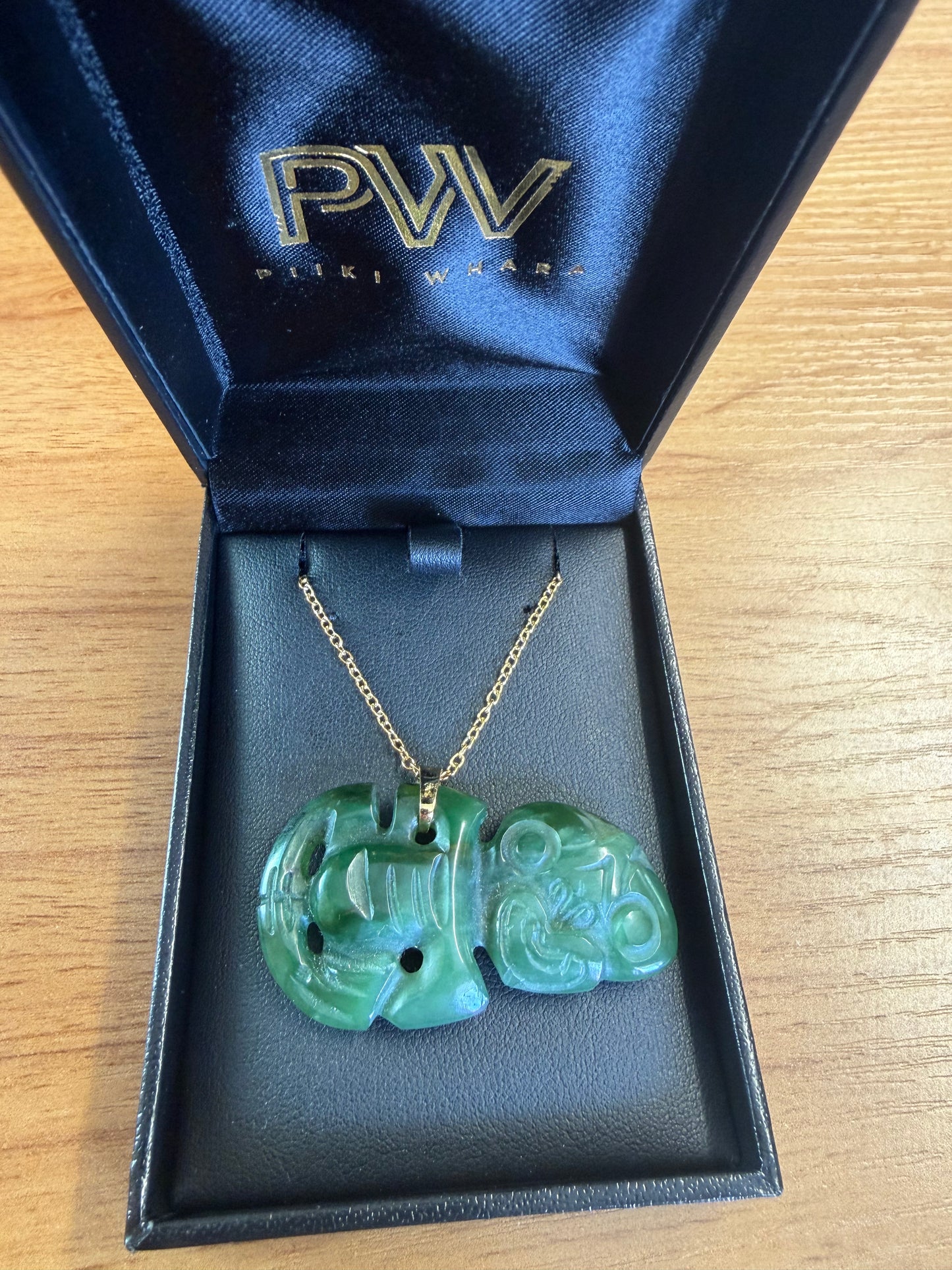 Heitiki Pounamu on 18k gold pltd chain