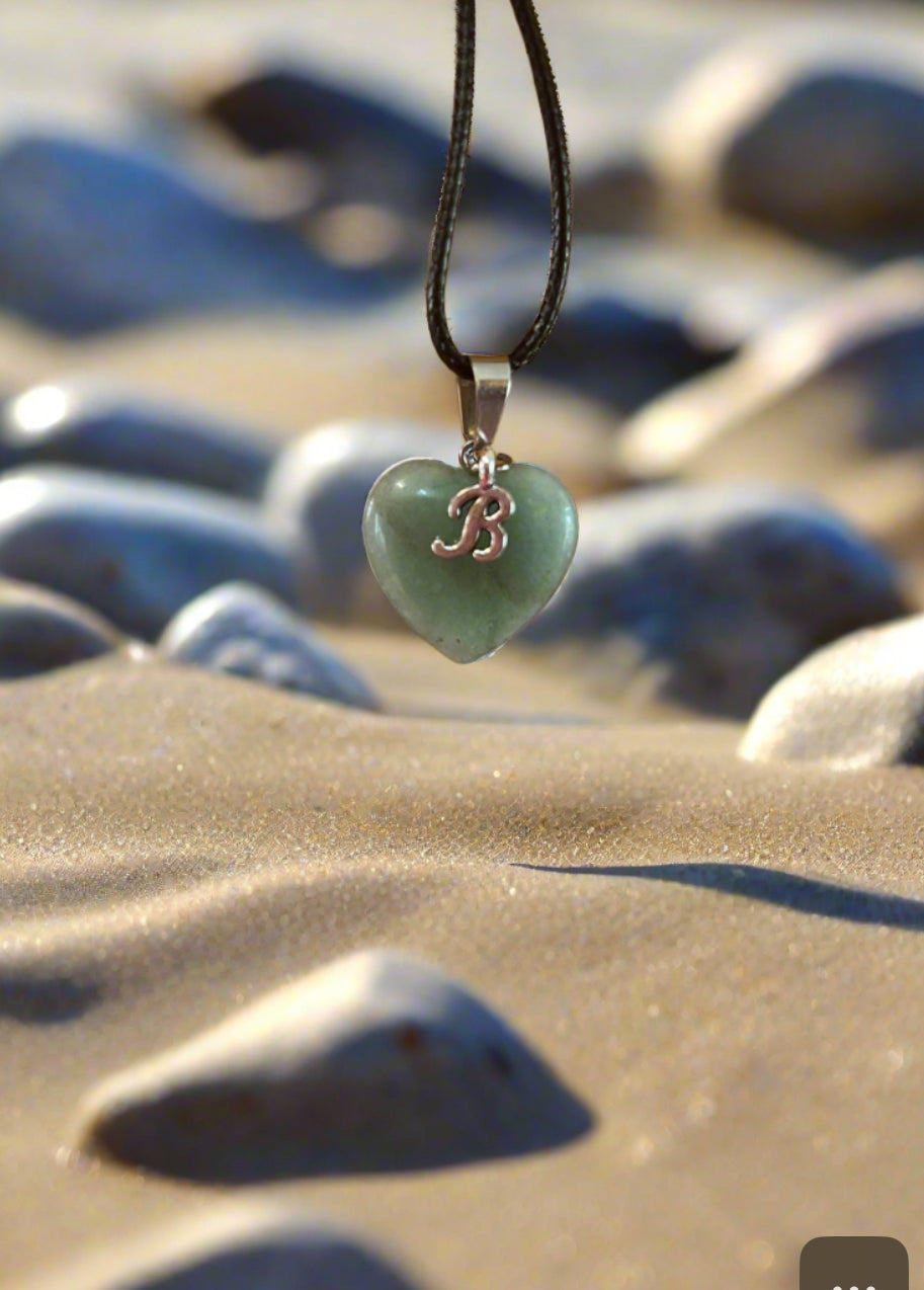 Initial Pounamu mini heart necklace