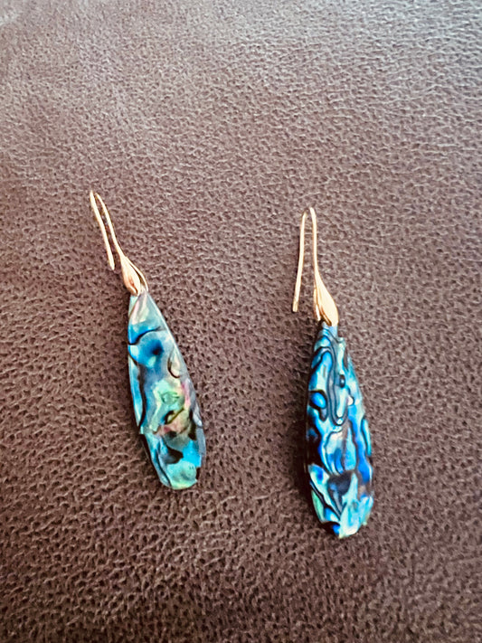 Paua 24kgold pltd earrings