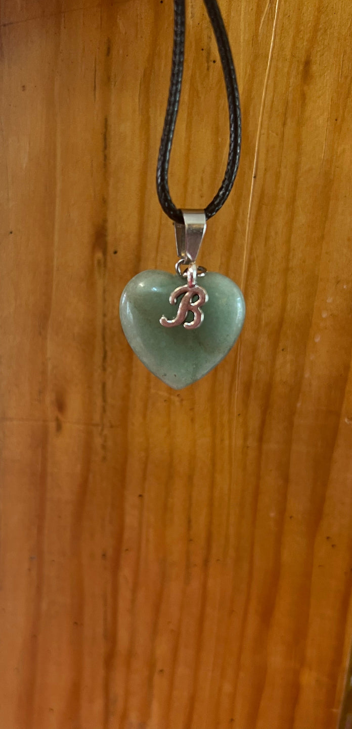 Initial Pounamu mini heart necklace