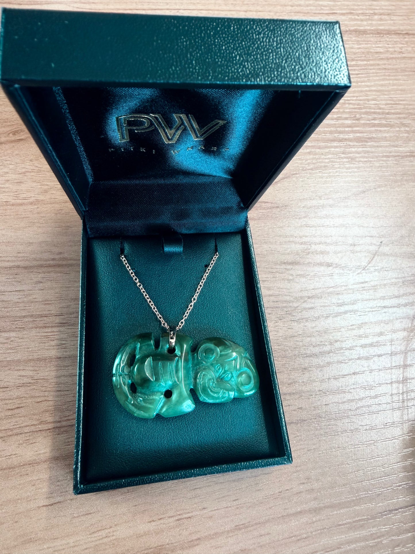 Heitiki Pounamu on 18k gold pltd chain