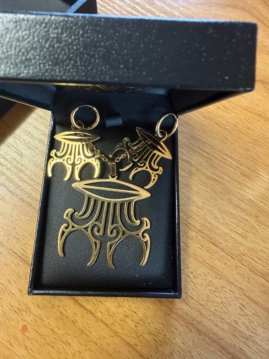 18k gold pltd set