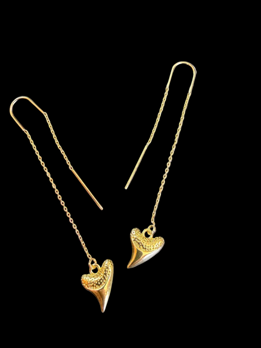 Mako threader earrings 18k gold